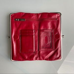 Hobo Red Vintage Hide Clutch Wallet